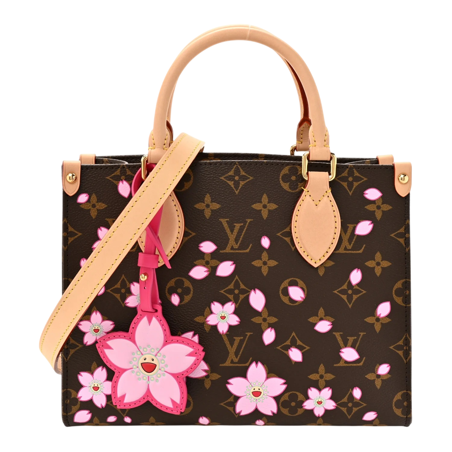 Louis Vuitton LV X TM Monogram Cherry Blossom Onthego PM Sakura Brown