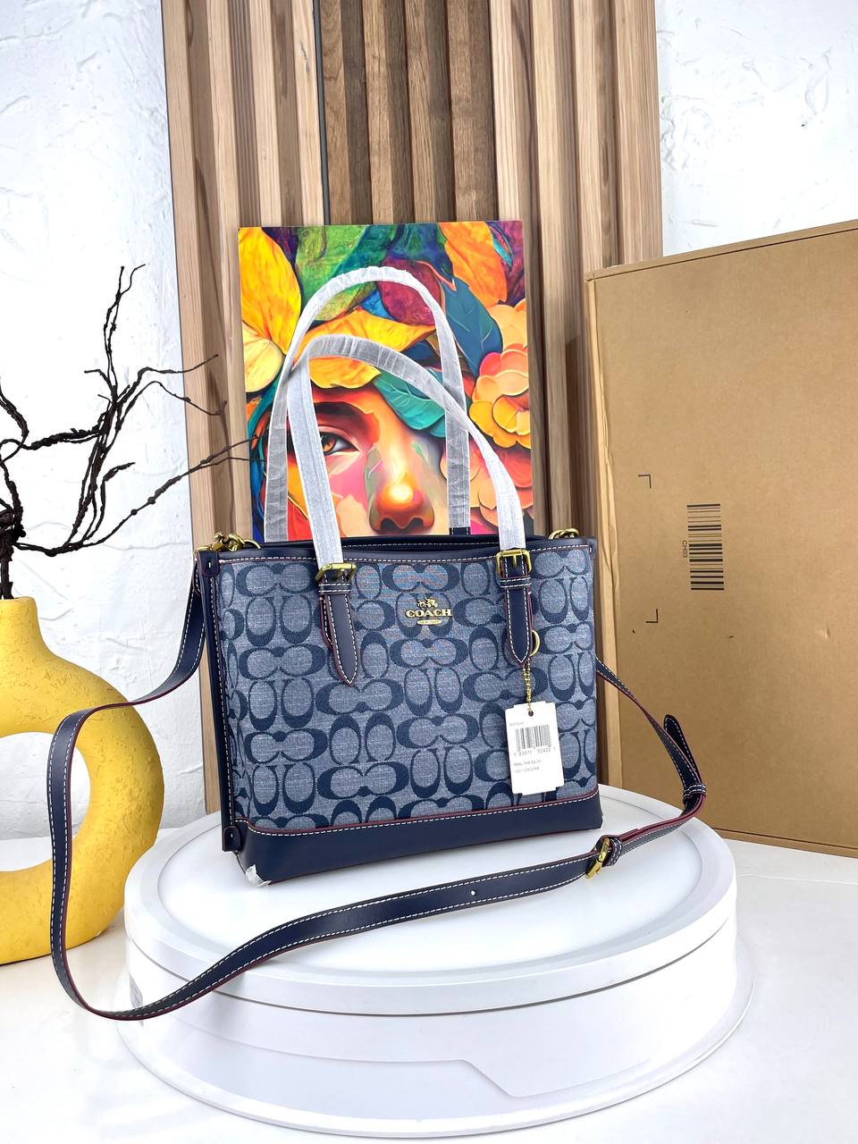 Coach Mollie Tote In Signature Chambray