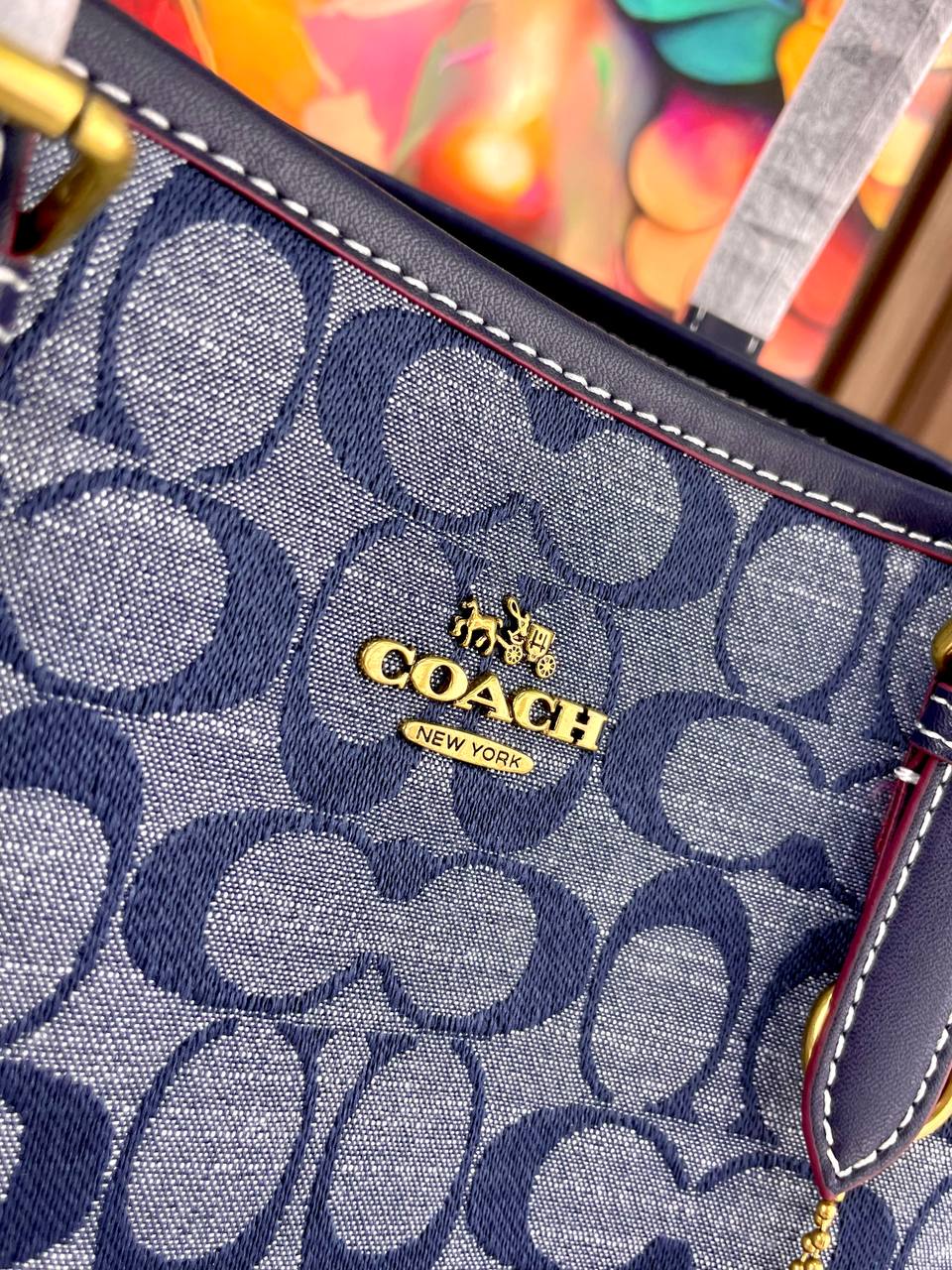 Coach Mollie Tote In Signature Chambray