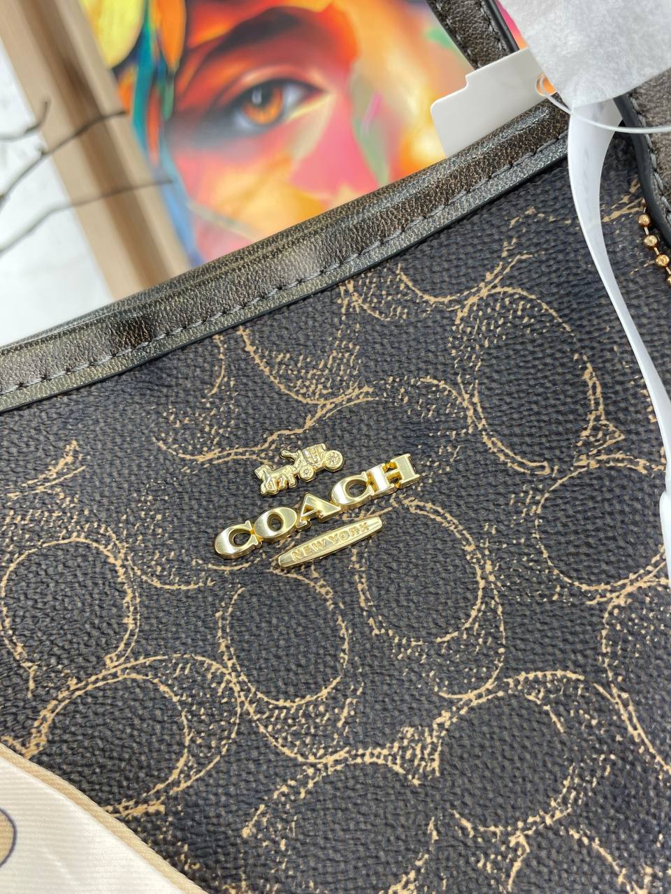 Coach City Tote Bag Brown Signature