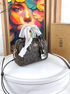 Coach Mini Rowan Crossbody Bag In Loved Signature Canvas With Charms