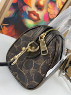 Coach Mini Rowan Crossbody Bag In Loved Signature Canvas With Charms