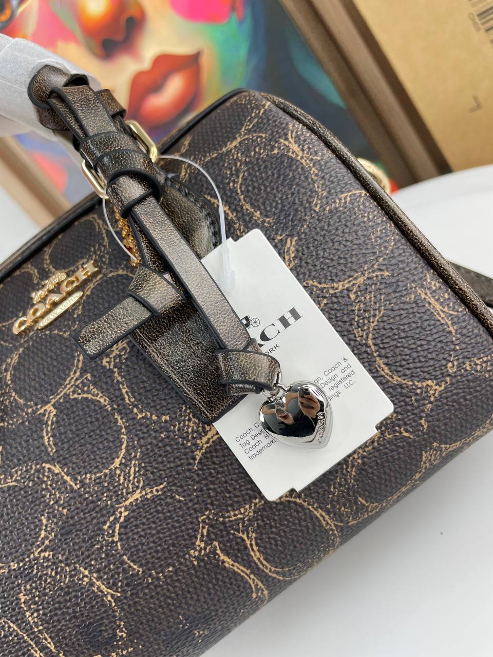 Coach Mini Rowan Crossbody Bag In Loved Signature Canvas With Charms