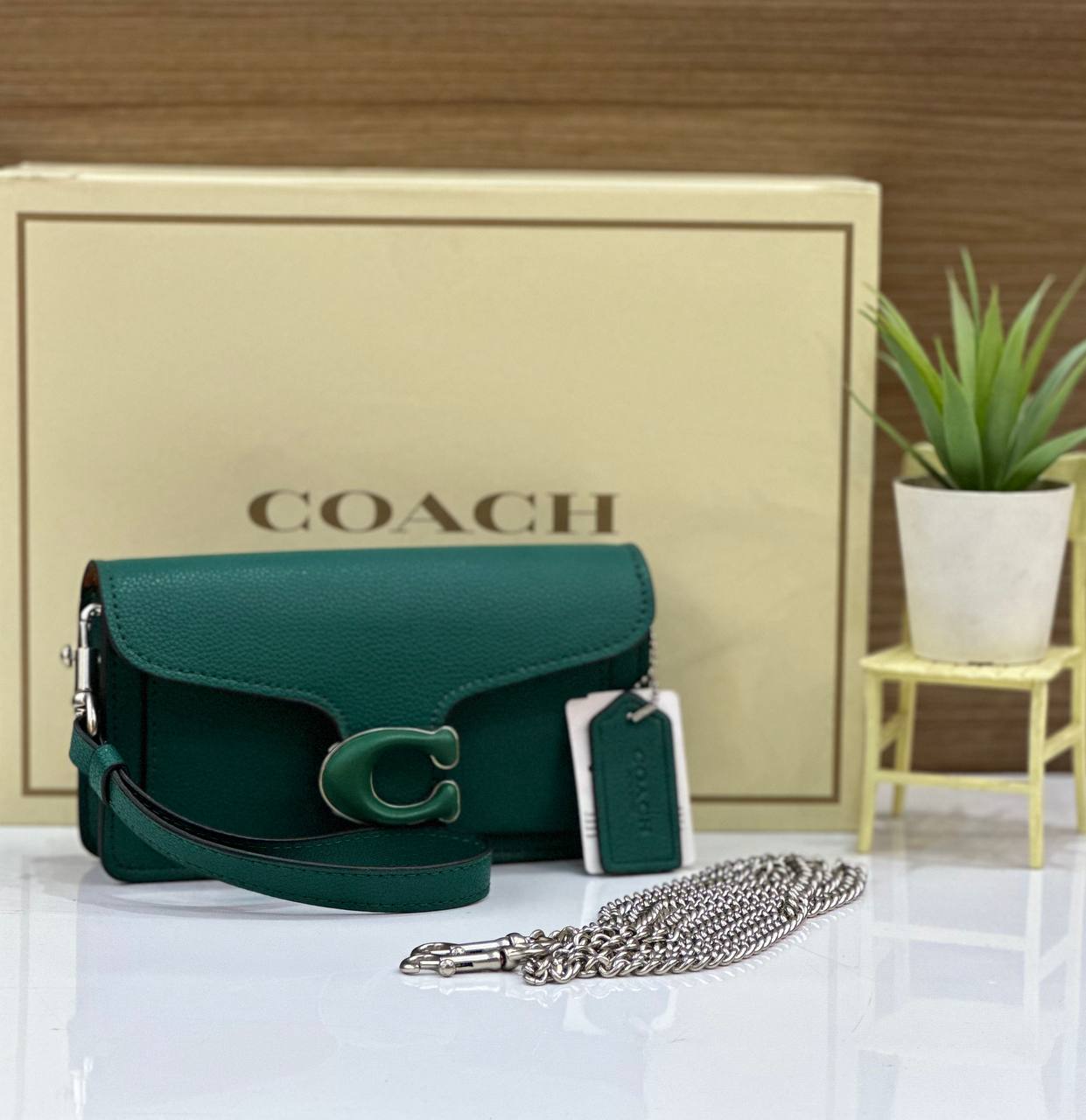 Coach Tabby Wristlet In Signature Canvas