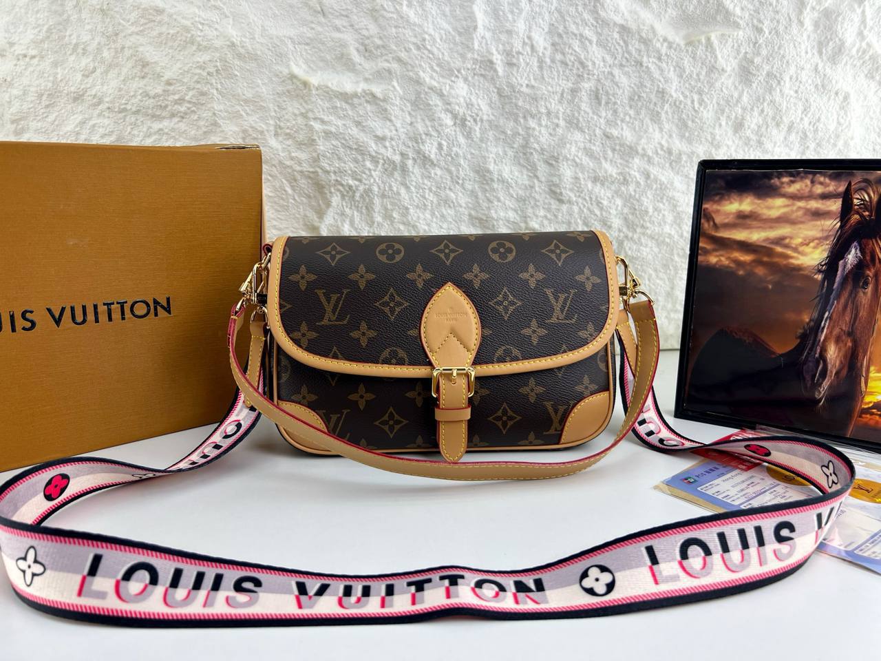 Louis Vuitton Diane satchel in Monogram canvas