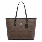 Coach city tote bag in signature canvas
