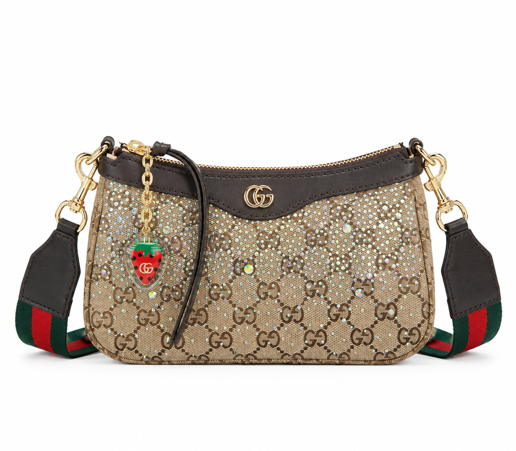 Gucci Ophidia Shoulder Bag with Strawberry Charm