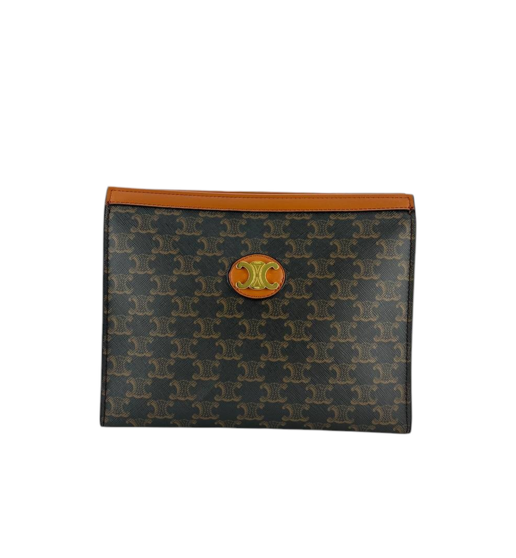 Celine Triomphe Canvas Zipped Pouch