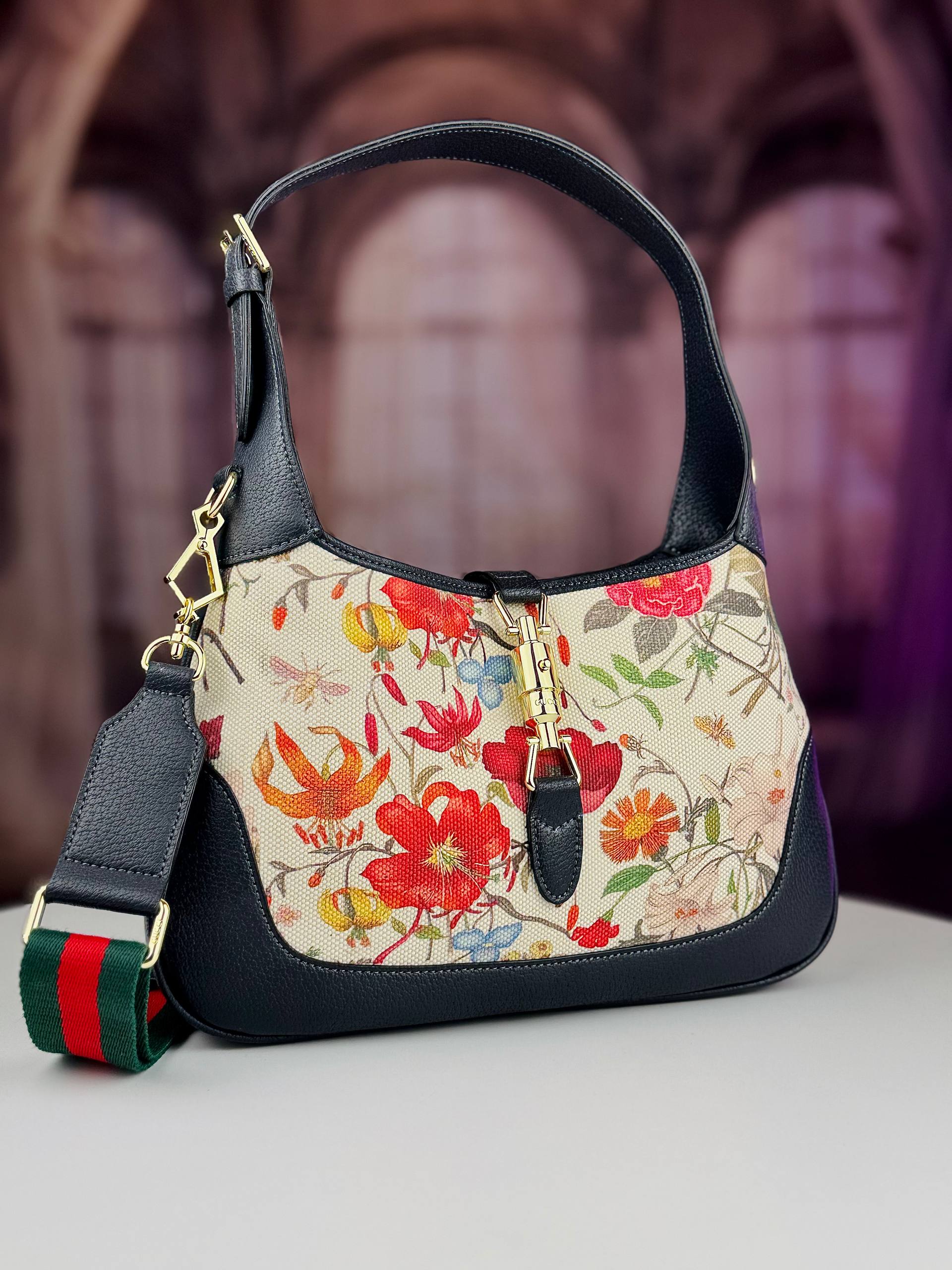Gucci Jackie Flora Shoulder Bag