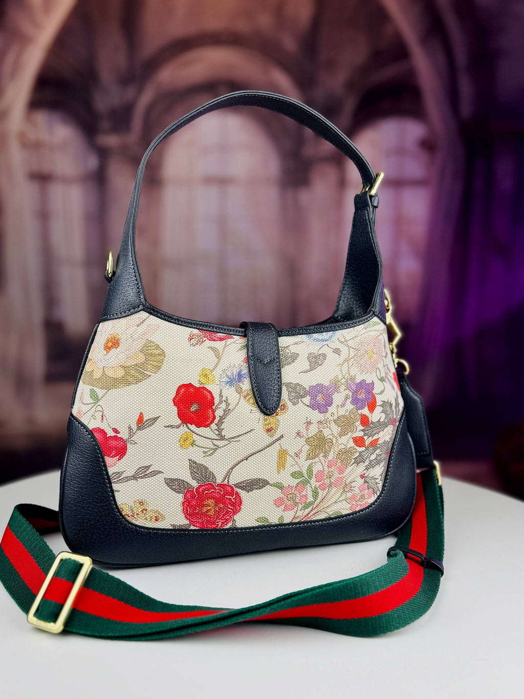 Gucci Jackie Flora Shoulder Bag