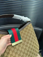 Gucci GG Canvas New Ladies Web Hobo Bag