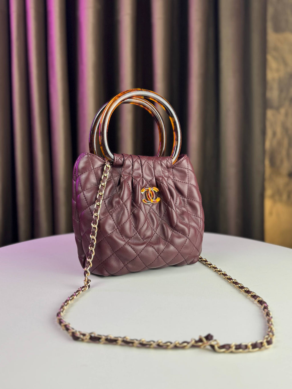 Chanel CC Top Handle Hobo Bag