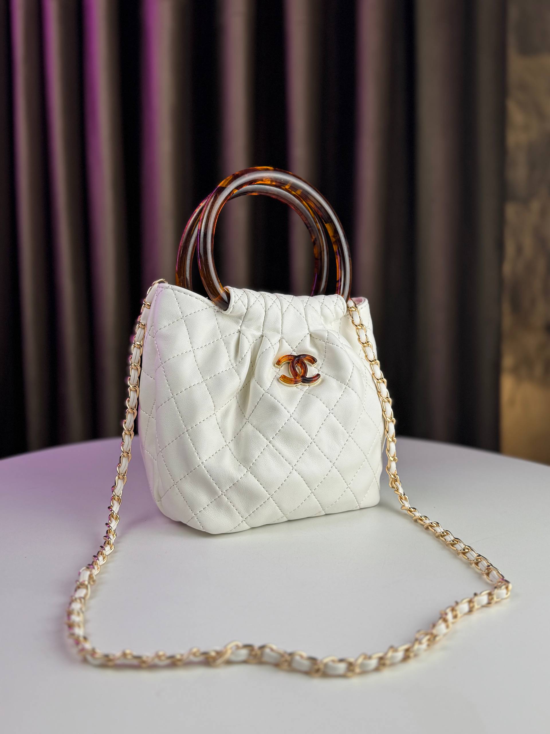 Chanel CC Top Handle Hobo Bag