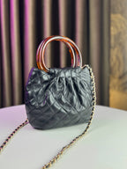 Chanel CC Top Handle Hobo Bag