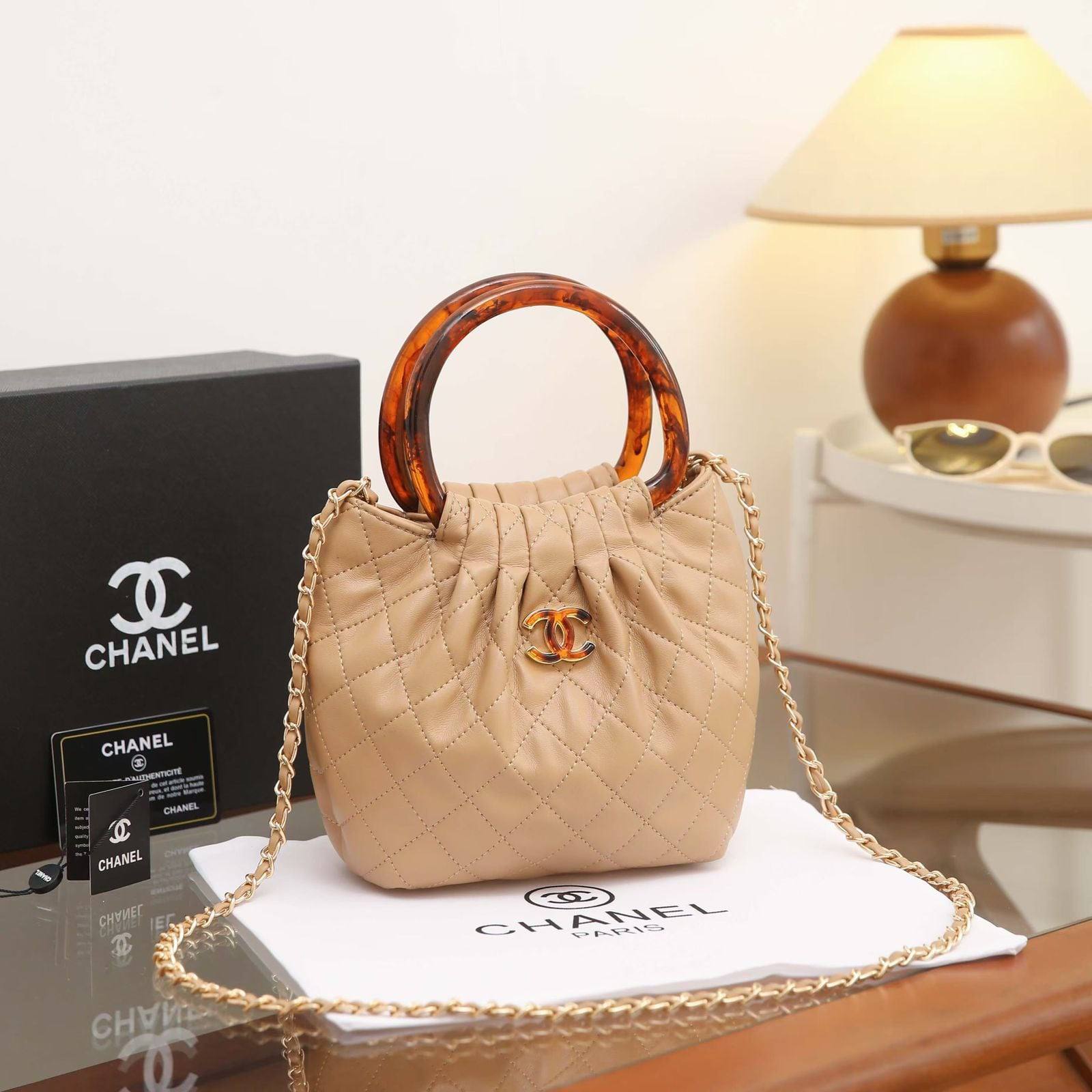 Chanel CC Top Handle Hobo Bag