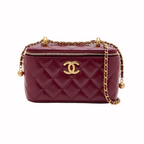 Chanel Quilted Vanity Case with Chain