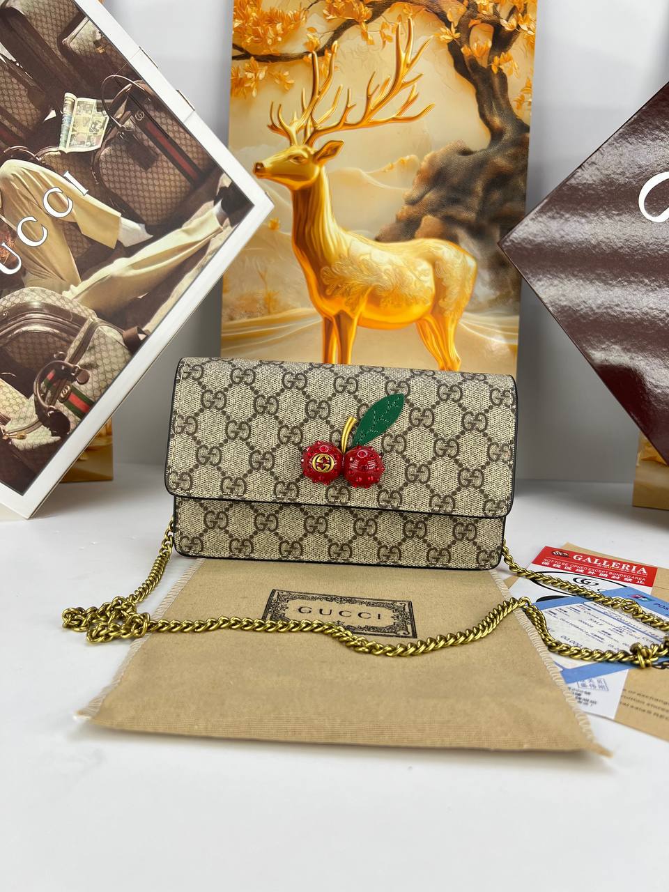 Gucci GG Supreme Mini Bag with Cherries