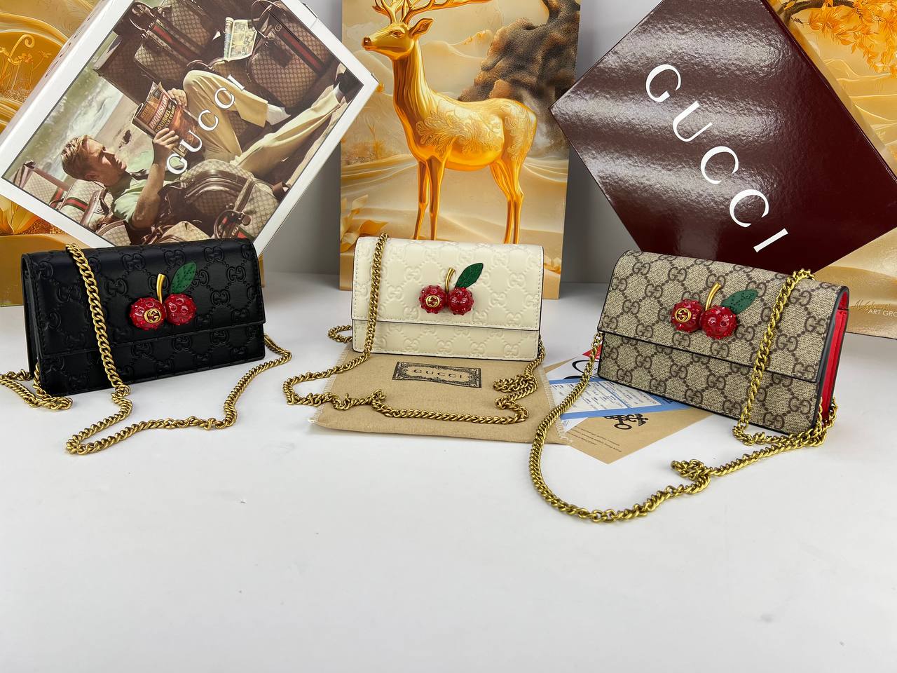 Gucci GG Supreme Mini Bag with Cherries