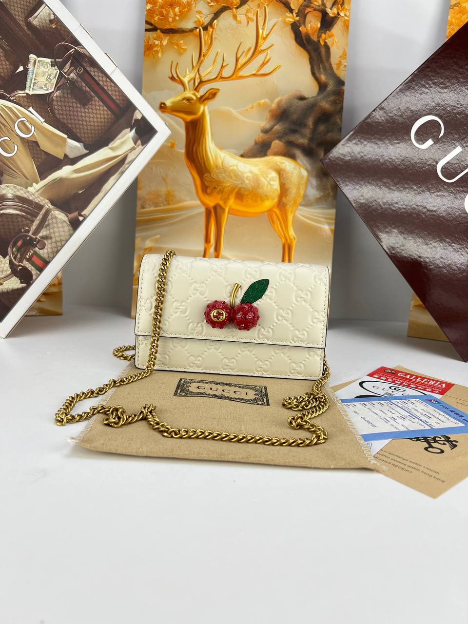 Gucci GG Supreme Mini Bag with Cherries