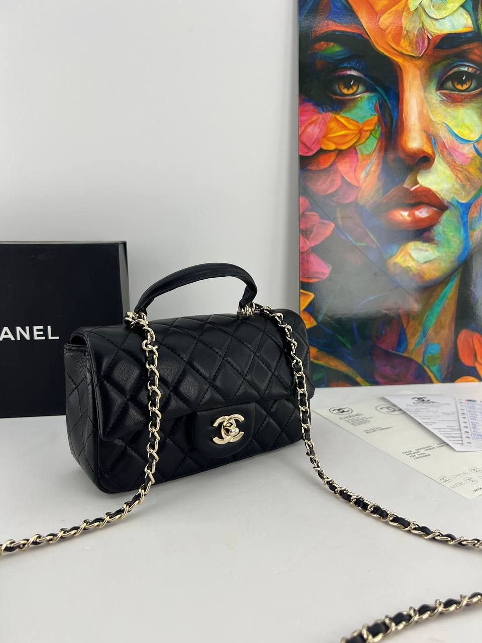 Chanel Mini Rectangular Flap Bag with Top Handle