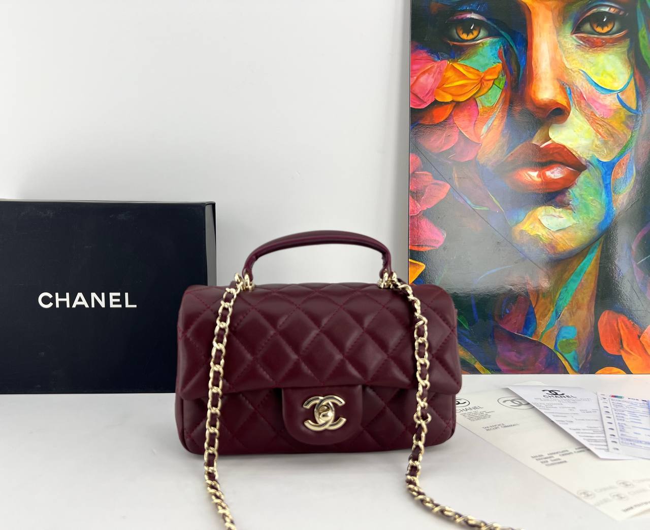Chanel Mini Rectangular Flap Bag with Top Handle