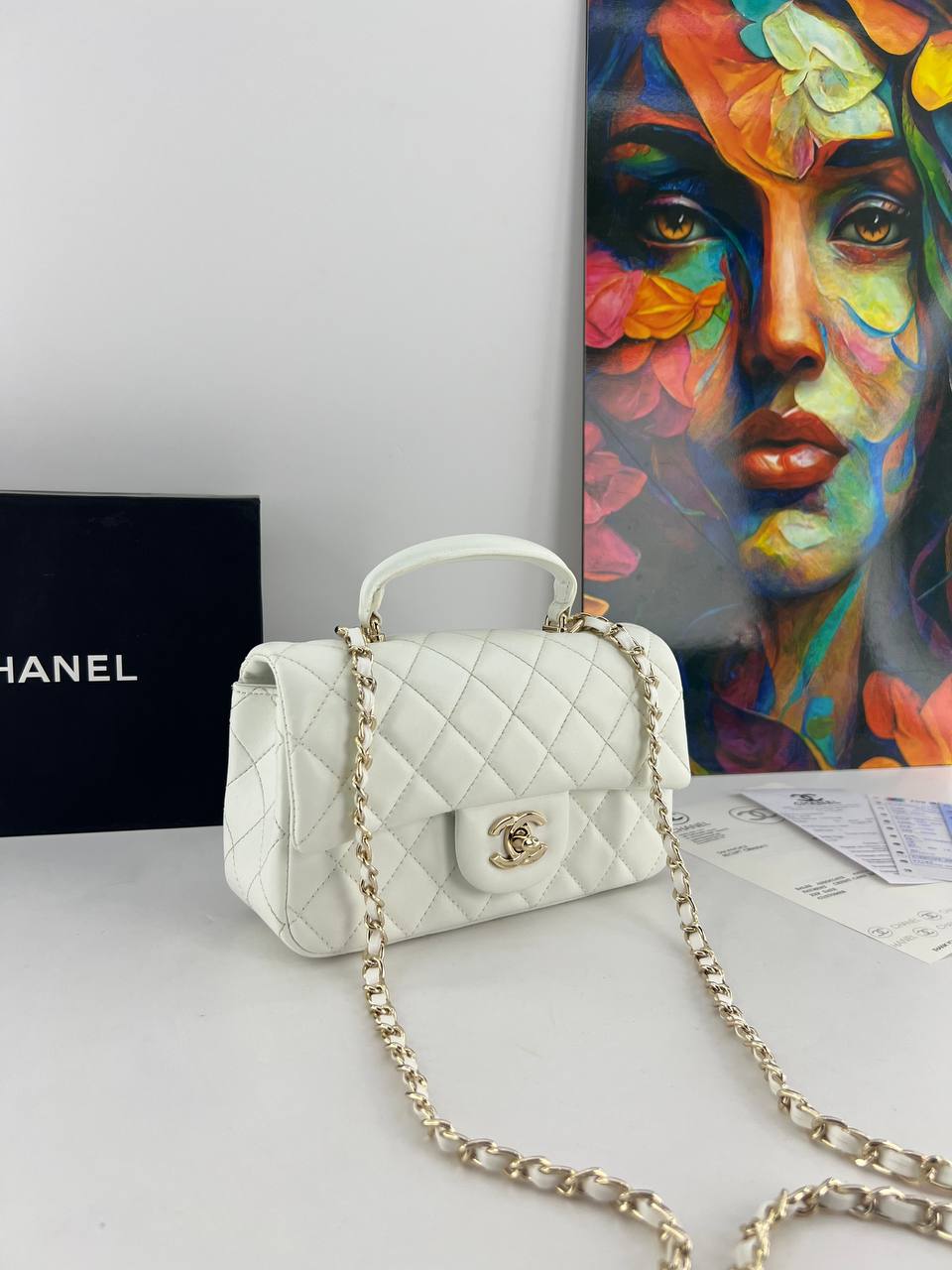 Chanel Mini Rectangular Flap Bag with Top Handle