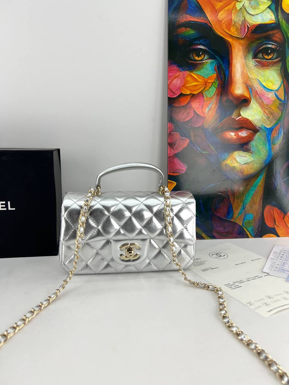 Chanel Mini Rectangular Flap Bag with Top Handle