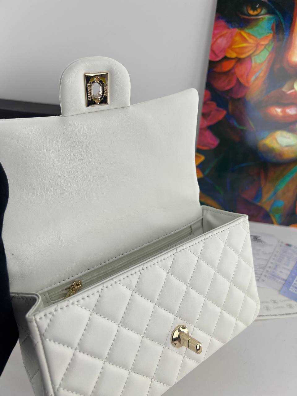 Chanel Mini Rectangular Flap Bag with Top Handle