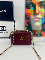 Chanel Quilted Vanity Case with Chain