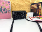 Gucci GG Marmont Monochrome Super Mini Bag in Black Patent Leather